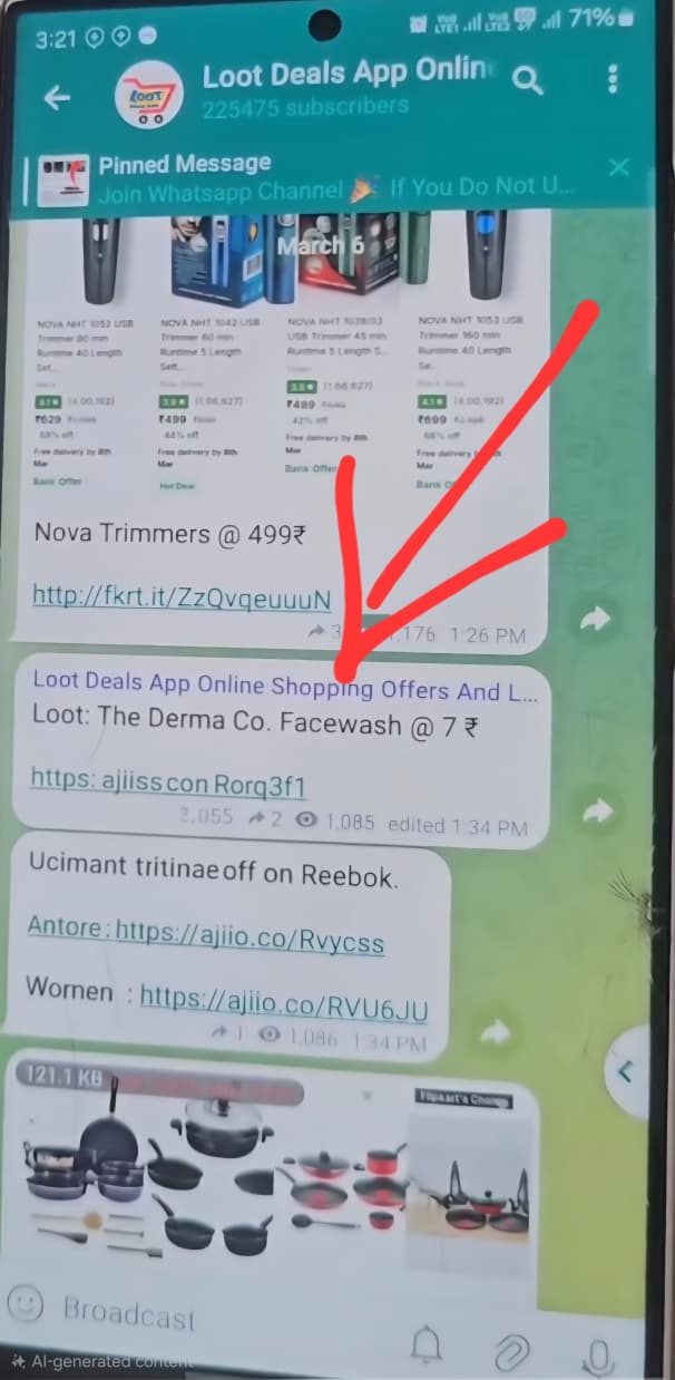 Deal Posted In Telegram Channel
